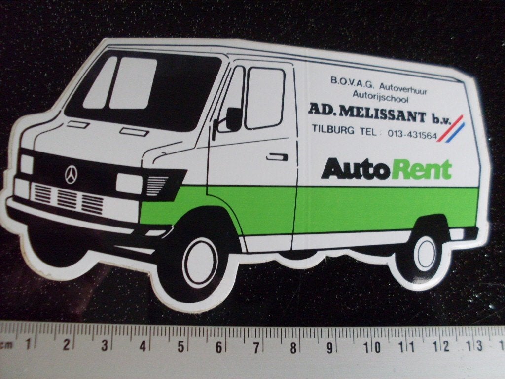 sticker Ad Melissant tilburg bovag autoverhuur autorijschool, Verzenden, Zo goed als nieuw, Bedrijf of Vereniging