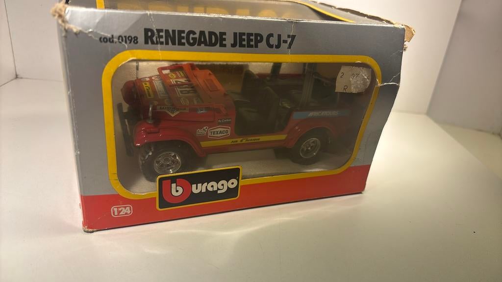 Jeep renegade cj-7 bburago 1.24, Ophalen of Verzenden, Bburago, A, A