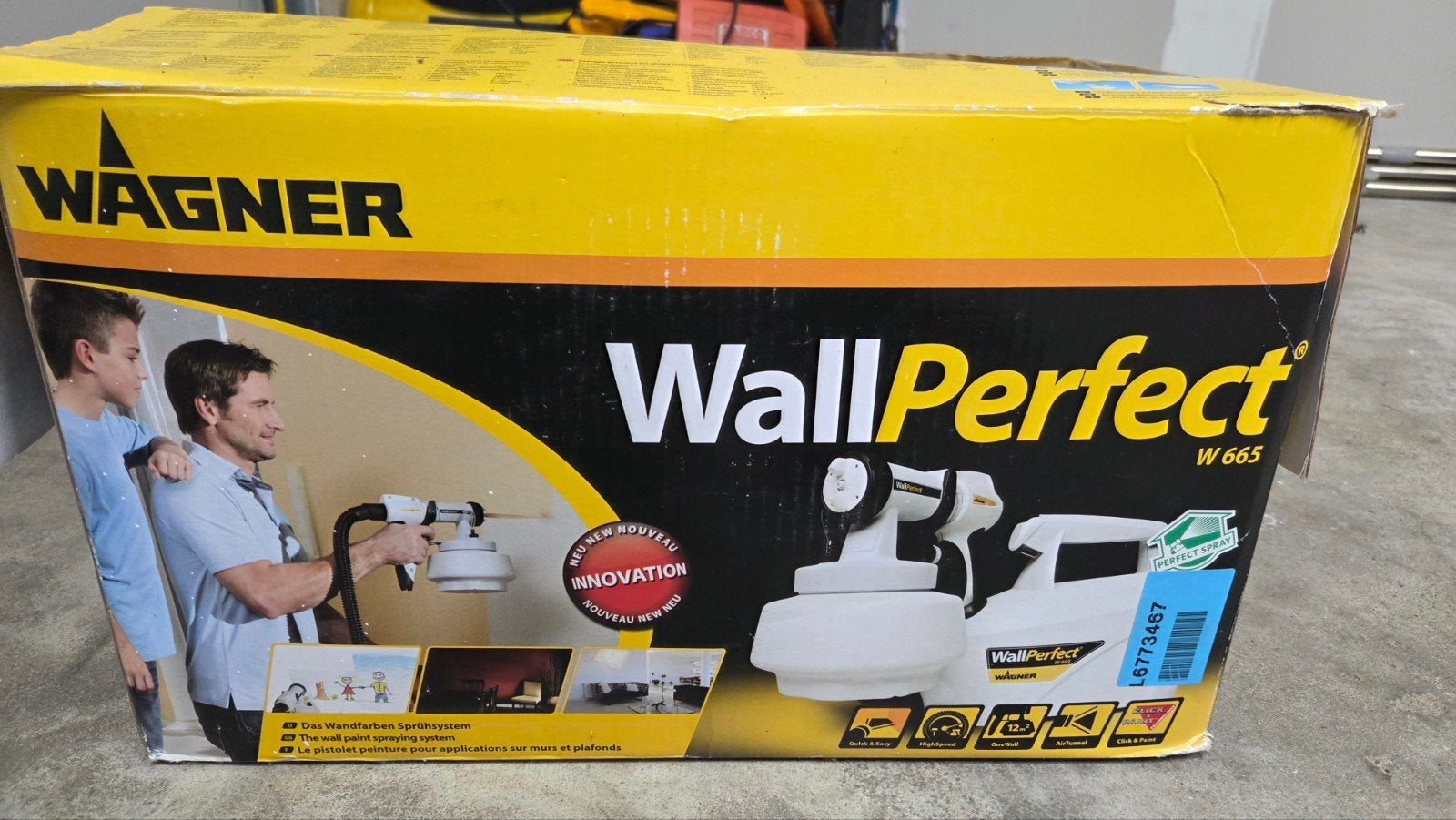 Wagner WallPerfect W665 Verfspuit - Zo goed als nieuw, Ophalen of Verzenden, Zo goed als nieuw, Verfspuit of Verfpomp