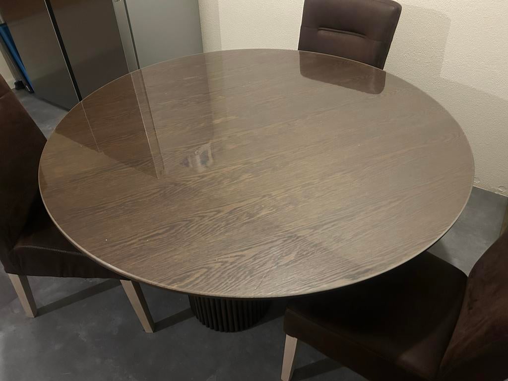 Rond Tafelzeil Transparant 137cm, 4mm dik, Ophalen, Zo goed als nieuw