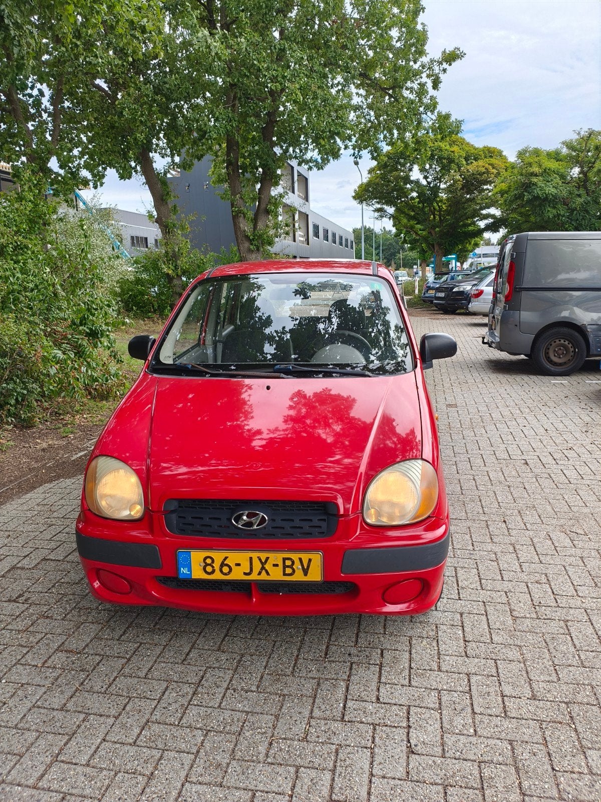 Hyundai Atos 1.0 I X Spirit AUT 2002 Rood, Auto's, Zwart, 4 cilinders, 833 kg, Origineel Nederlands