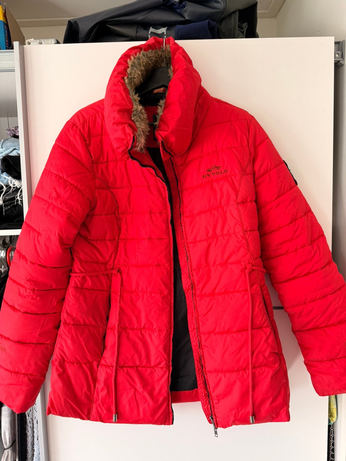 Winter jas HV Polo, Kleding | Dames, Ophalen of Verzenden, Zo goed als nieuw, Maat 46/48 (XL) of groter, Rood