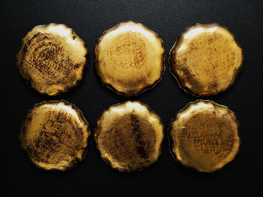 6 Italiaanse onderzetters in verschillende kleuren, Ophalen of Verzenden