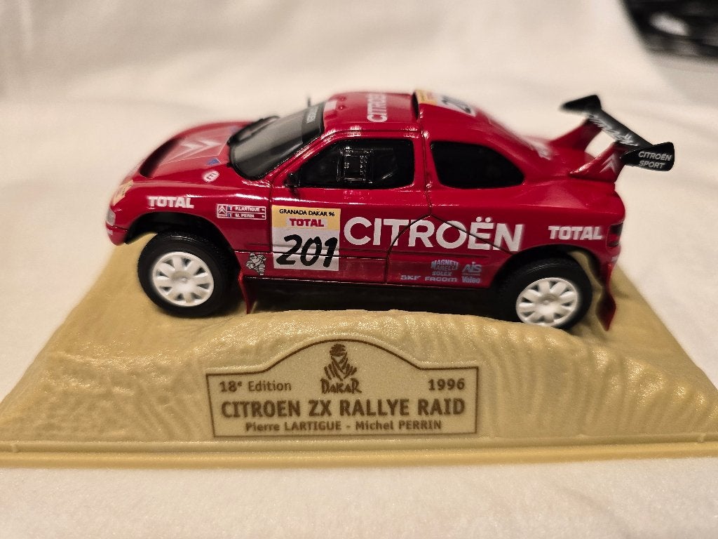 Citroen ZX rallye raid 1996 1/43, Ophalen of Verzenden, Zo goed als nieuw, Auto, Norev