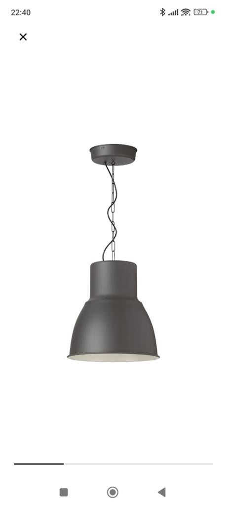 IKEA Hektar Hanglamp - Donkergrijs, Industrieel Design, Ophalen, Industrieel, Modern, Zo goed als nieuw, Metaal