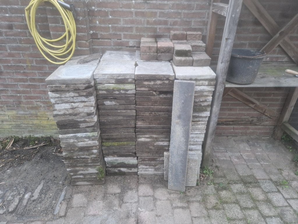 +- 160 tegels, Ophalen, 30 cm of meer, Gebruikt, Steen of Klei