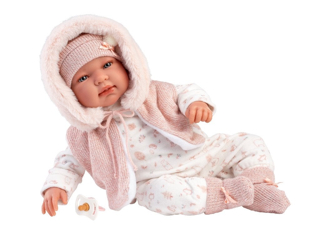 Levensechte baby pop Llorens babypop met geluid speen Nieuw, Nieuw, Ophalen of Verzenden, Babypop, .