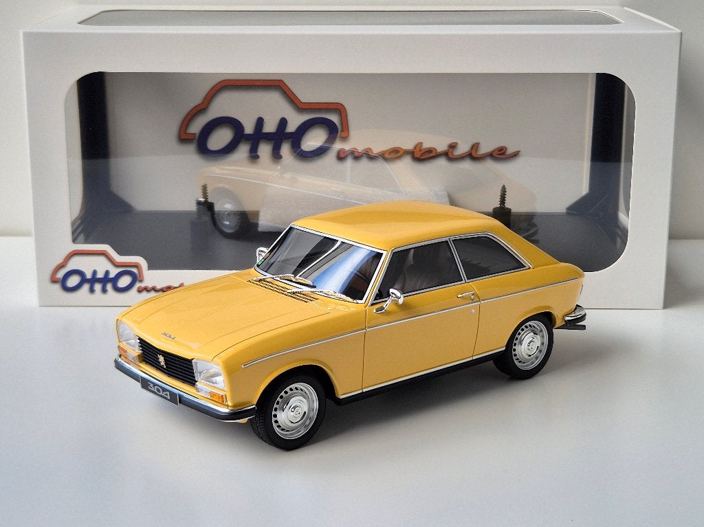 1:18 Ottomobile Peugeot 304 S Coupé Jaune 1972 Geel, Hobby en Vrije tijd, Ophalen of Verzenden, Zo goed als nieuw, Auto, OttOMobile