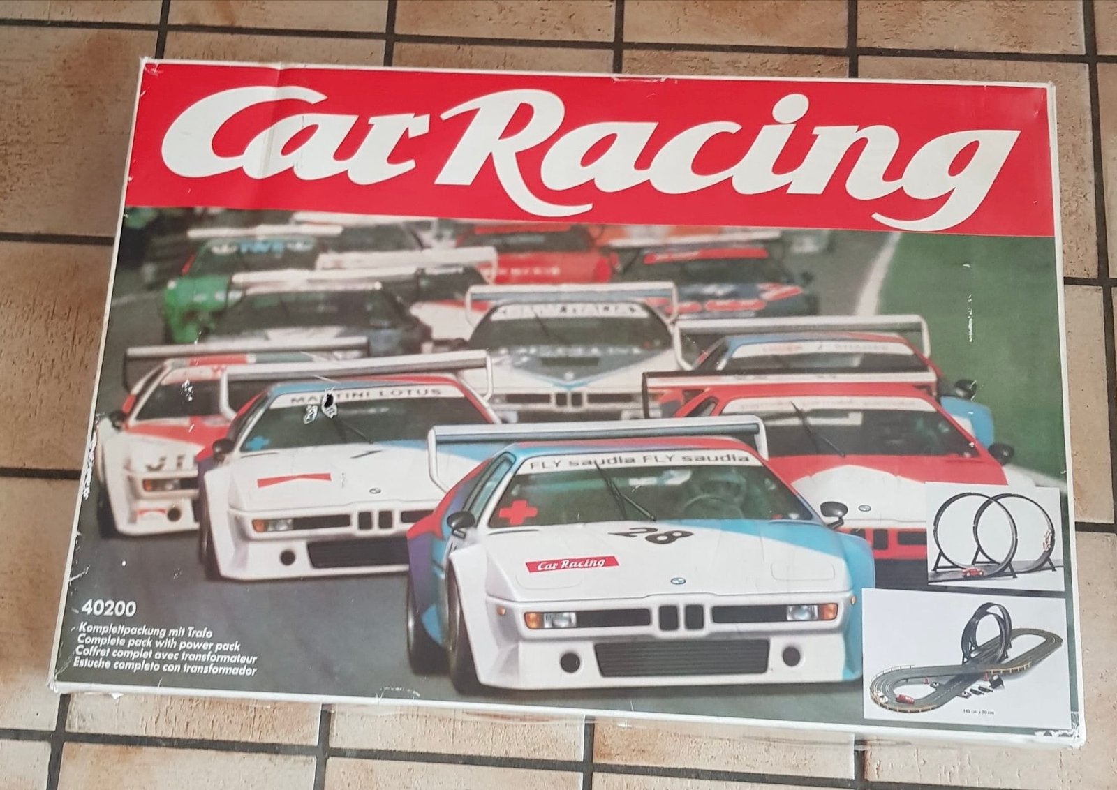 Vintage Car Racing Racebaan Set, Overige merken, Ophalen of Verzenden, Met looping, Elektrisch
