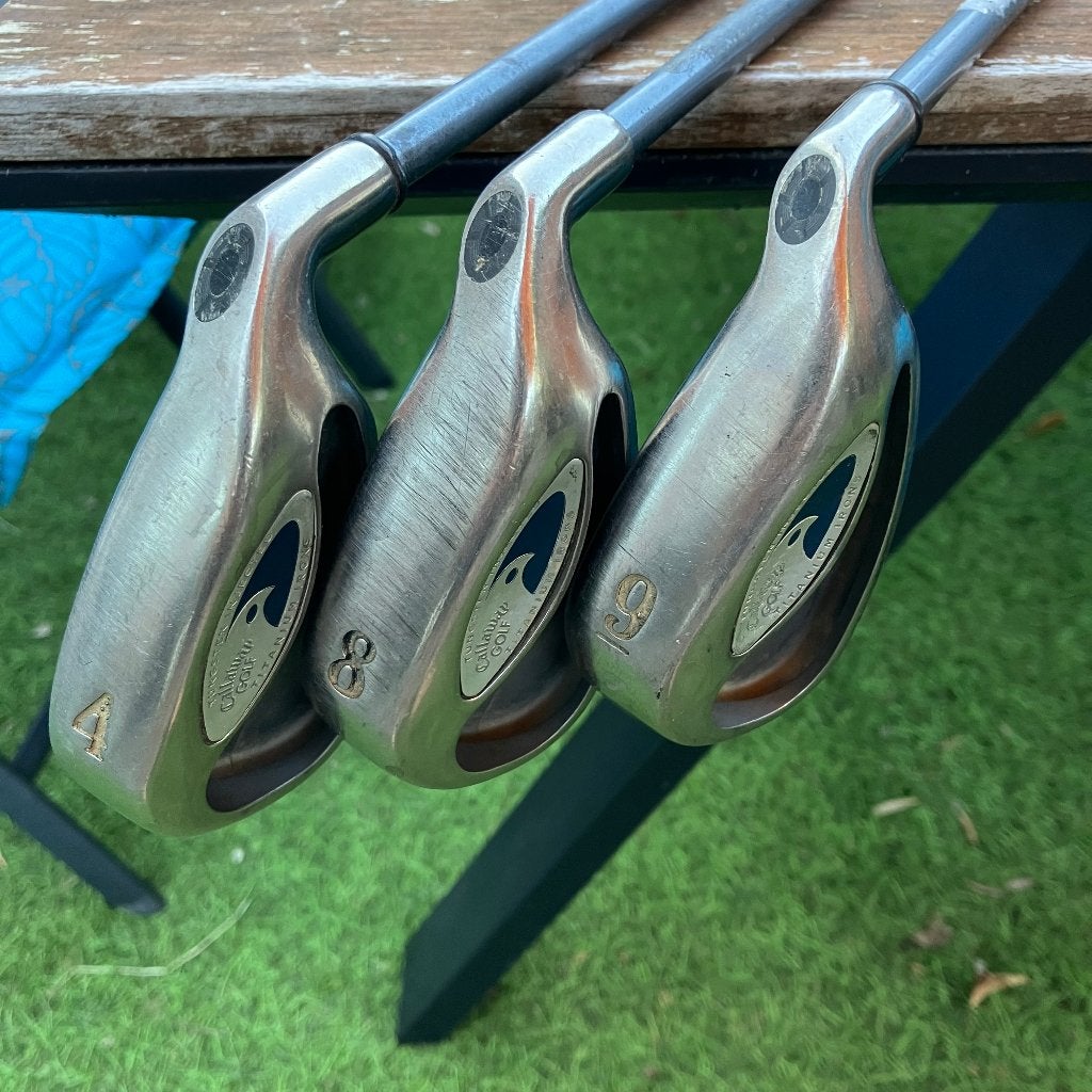Callaway Great Big Bertha Hawk Eye ijzers 4, 8 en 9 RH, Set, Gebruikt, -, Ophalen of Verzenden