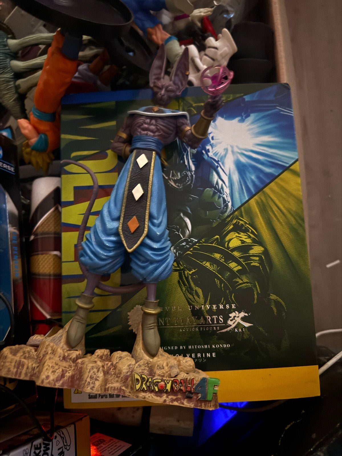 Dragon Ball Z Beerus beeldje - Paarse kat 30cm, Kinderen en Baby's, Ophalen of Verzenden, Zo goed als nieuw