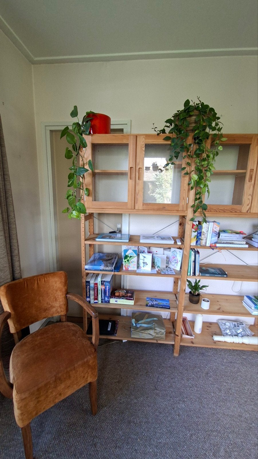 Ikea Ivar Vintage Kastenset met Glazen Deurtjes en Planken, Ophalen, 150 tot 200 cm, 150 tot 200 cm, 25 tot 50 cm