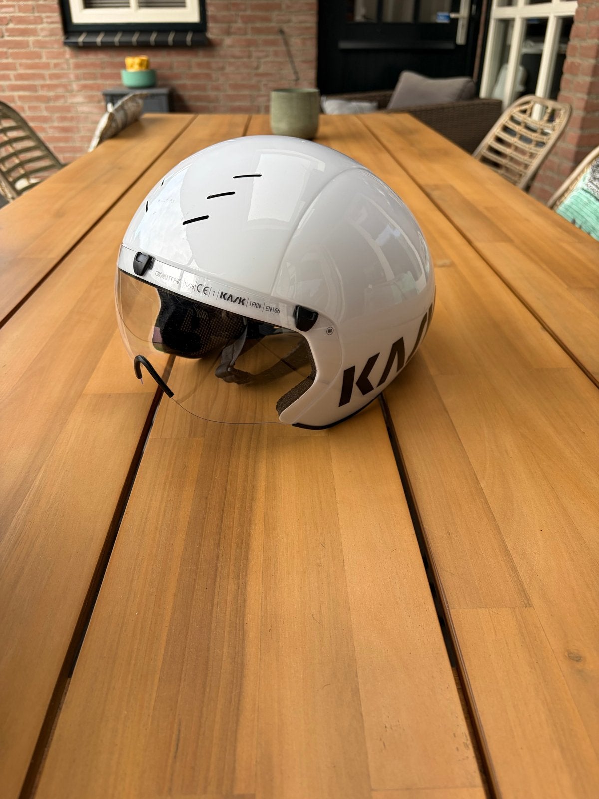 Kask Crono TT Pro tijdrithelm - Wit, Ophalen of Verzenden, Zo goed als nieuw, Overige maten, Heer of Dame