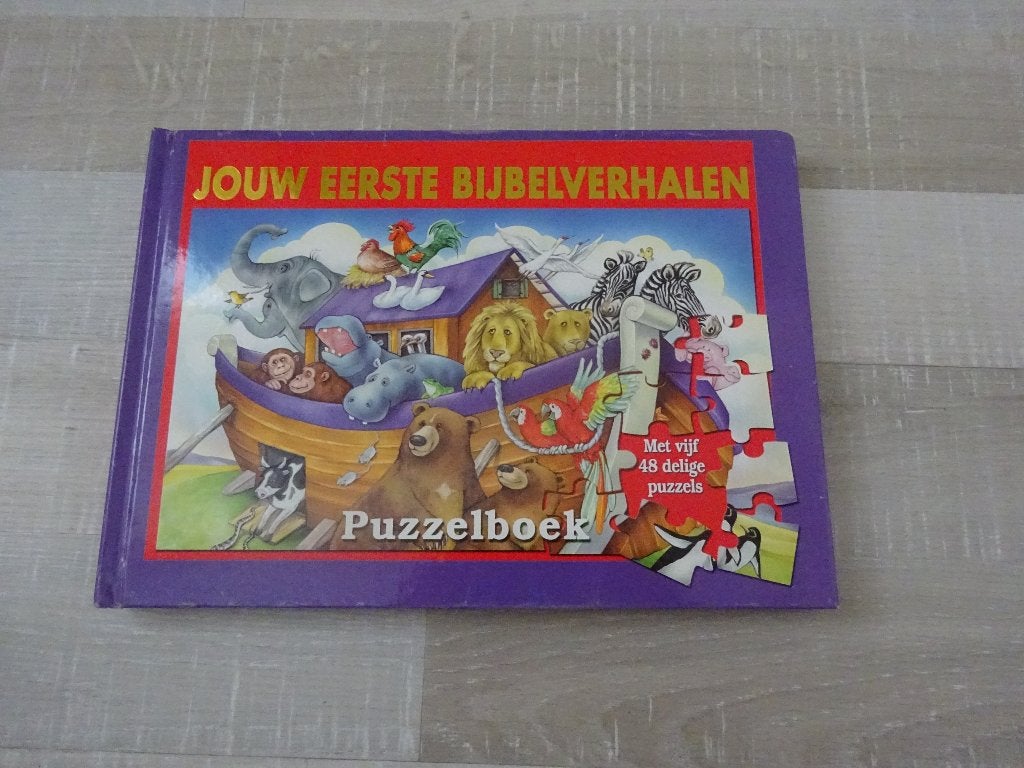 JOUW EERSTE BIJBELVERHALEN - BOEK MET PUZZELS COMPLEET, Ophalen of Verzenden, Gelezen, Christendom | Protestants