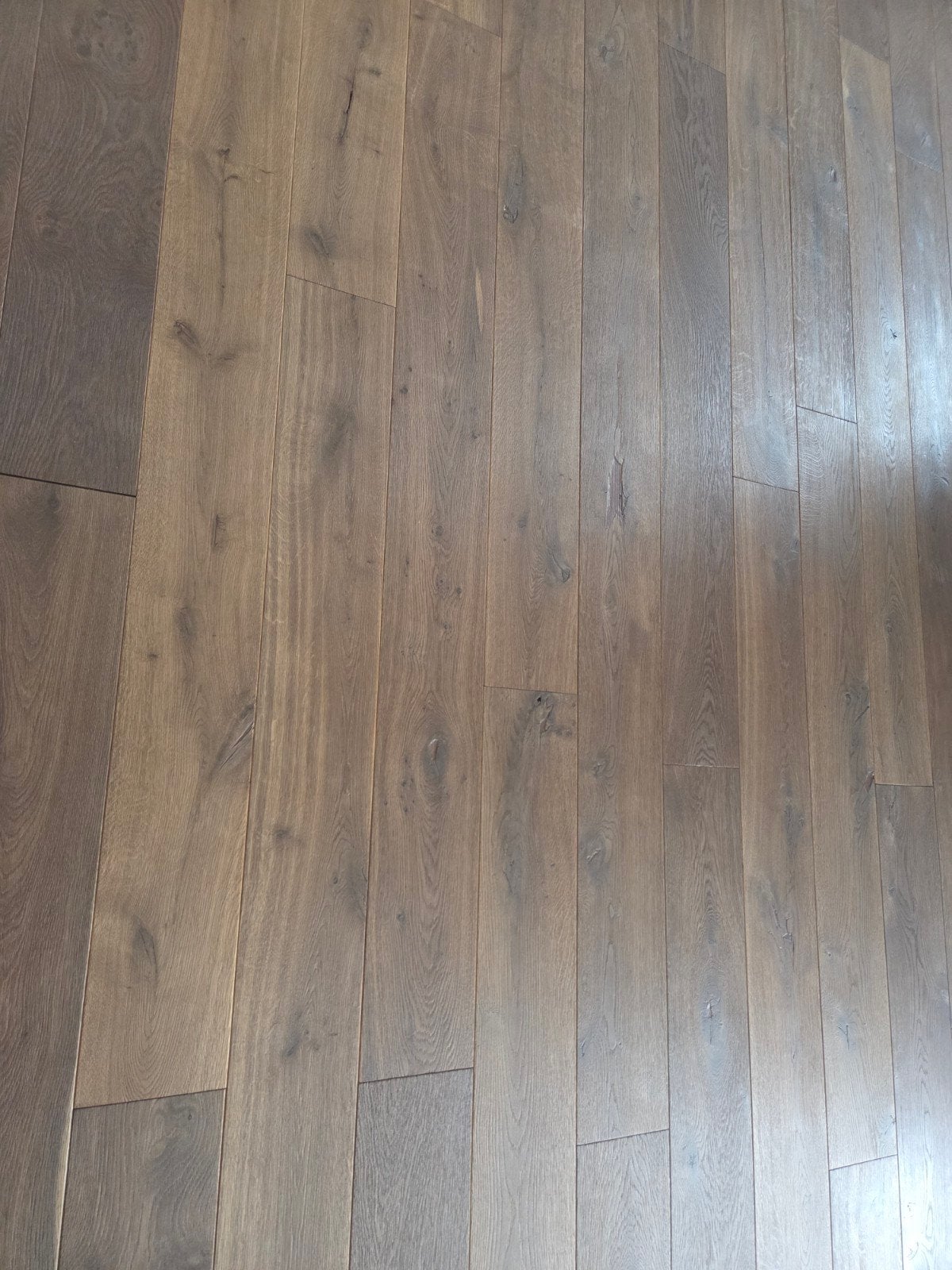 Massief eiken planken vloer, gerookt, 55m²,, Ophalen, Vloerdelen of -planken, 10 m² of meer, 10 tot 30 cm