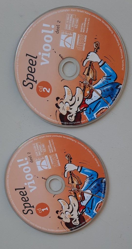 cd's van boek speel viool, deel 1 + 2, Muziek en Instrumenten, Verzenden, Klassiek, Les of Cursus, Zo goed als nieuw