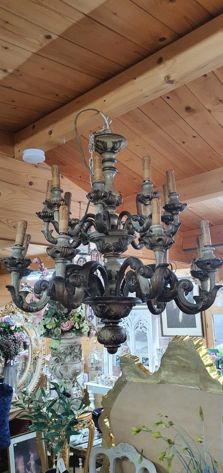 Prachtige Italiaanse kroonluchter  rococo, Antiek en Kunst, Antiek | Lampen, Ophalen of Verzenden