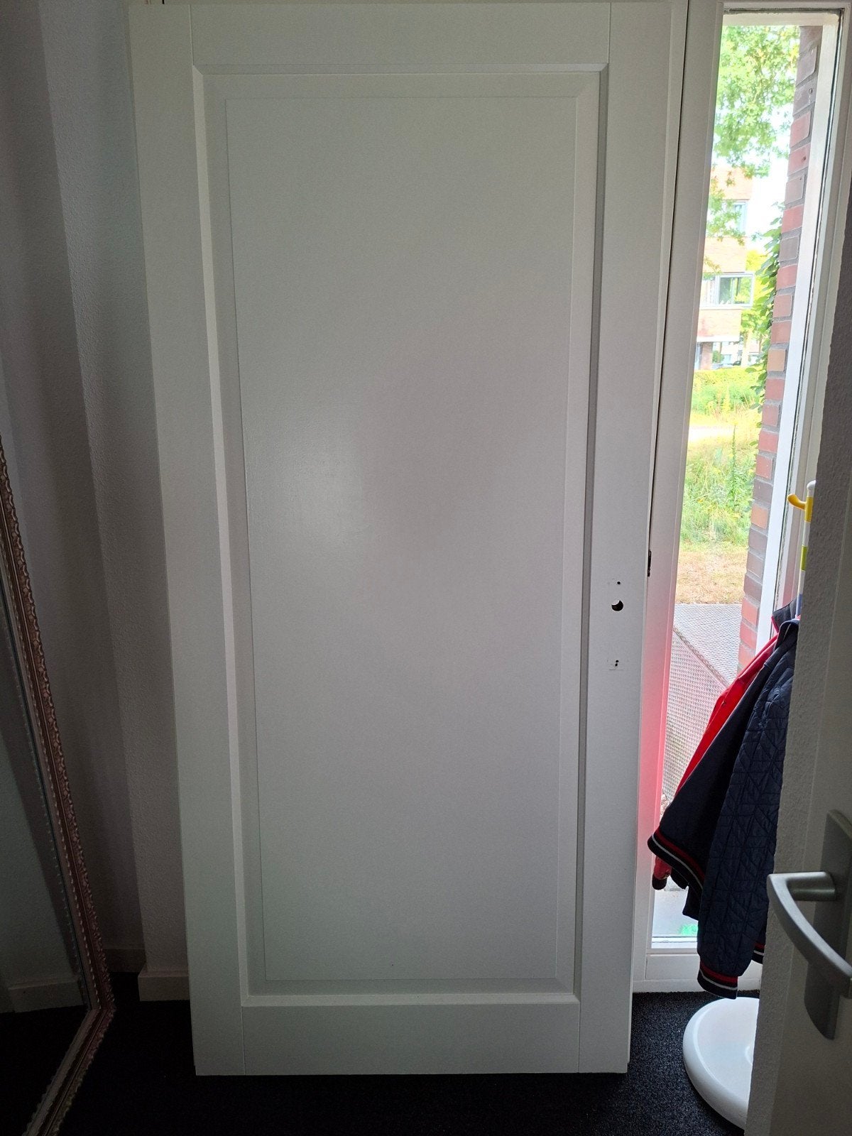 GRATIS AF TE HALEN: Zware opdekdeur rechtsdraaiend 93x211, Ophalen, Gebruikt, 80 tot 100 cm, Binnendeur