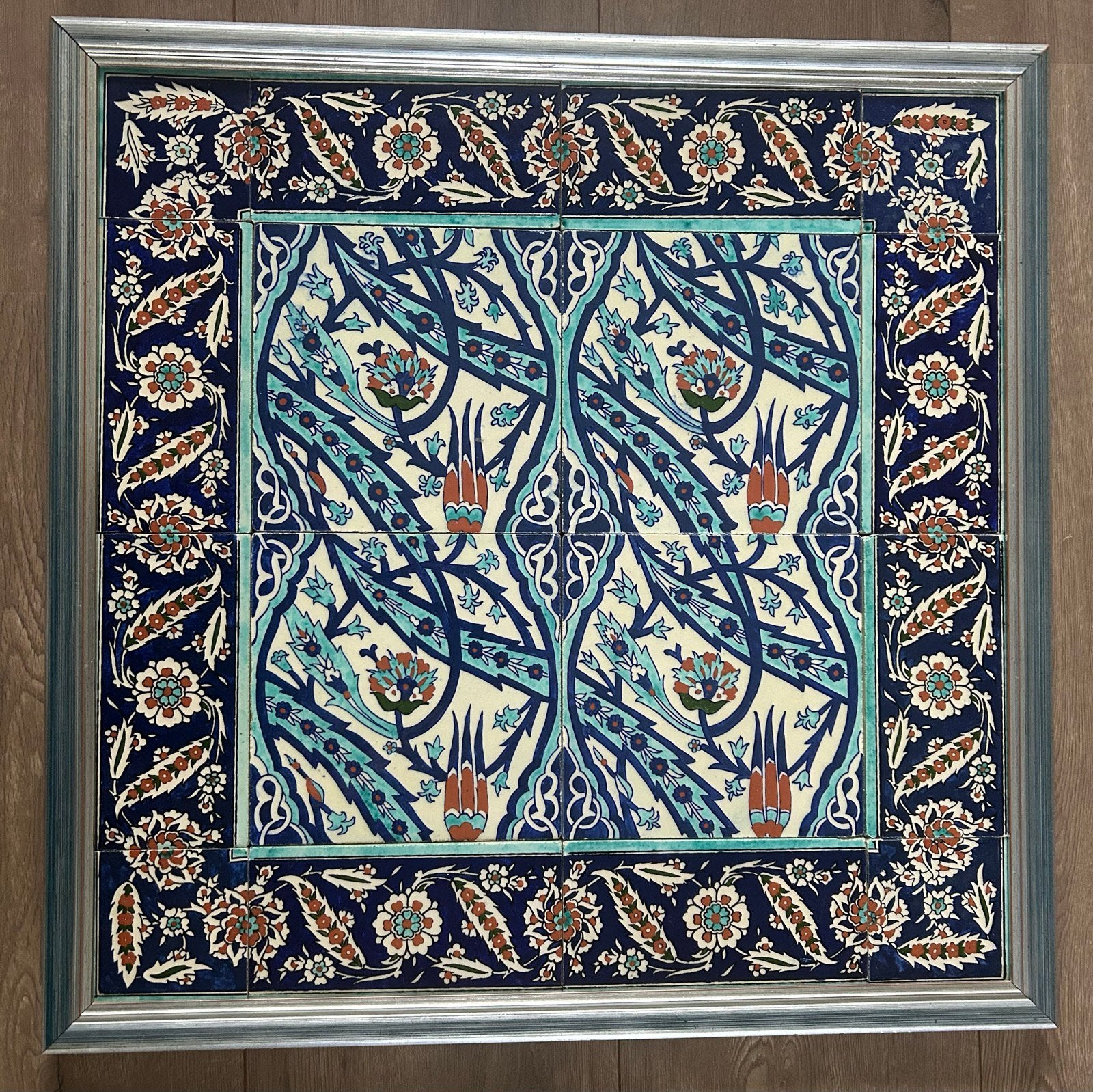 Groot IZNIK Turks tegeltableau Rüstem Paşa Camii, Ophalen