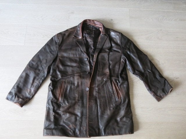 Arma leren jas maat 56, Kleding | Heren, Jassen | Winter, Bruin, Maat 56/58 (XL), Gedragen, Arma