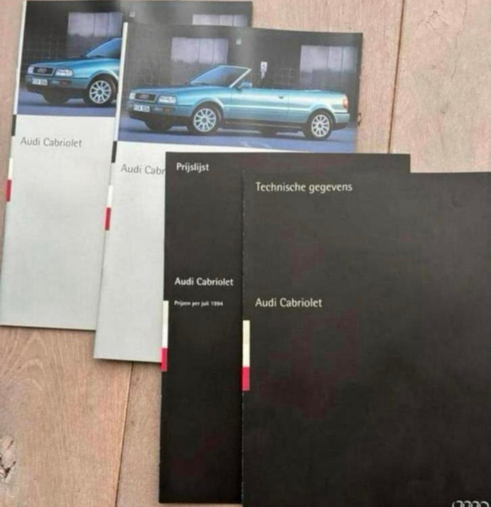 Unieke Audi Cabriolet 1994, folder, prijslijst en technisch, Ophalen of Verzenden, Gelezen, Audi