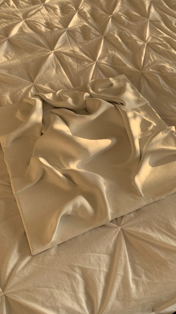 Modern kunstwerk wit - Draped Light, Antiek en Kunst, Kunst | Designobjecten, Ophalen, Wit, Wanddecoratie, Handgemaakt