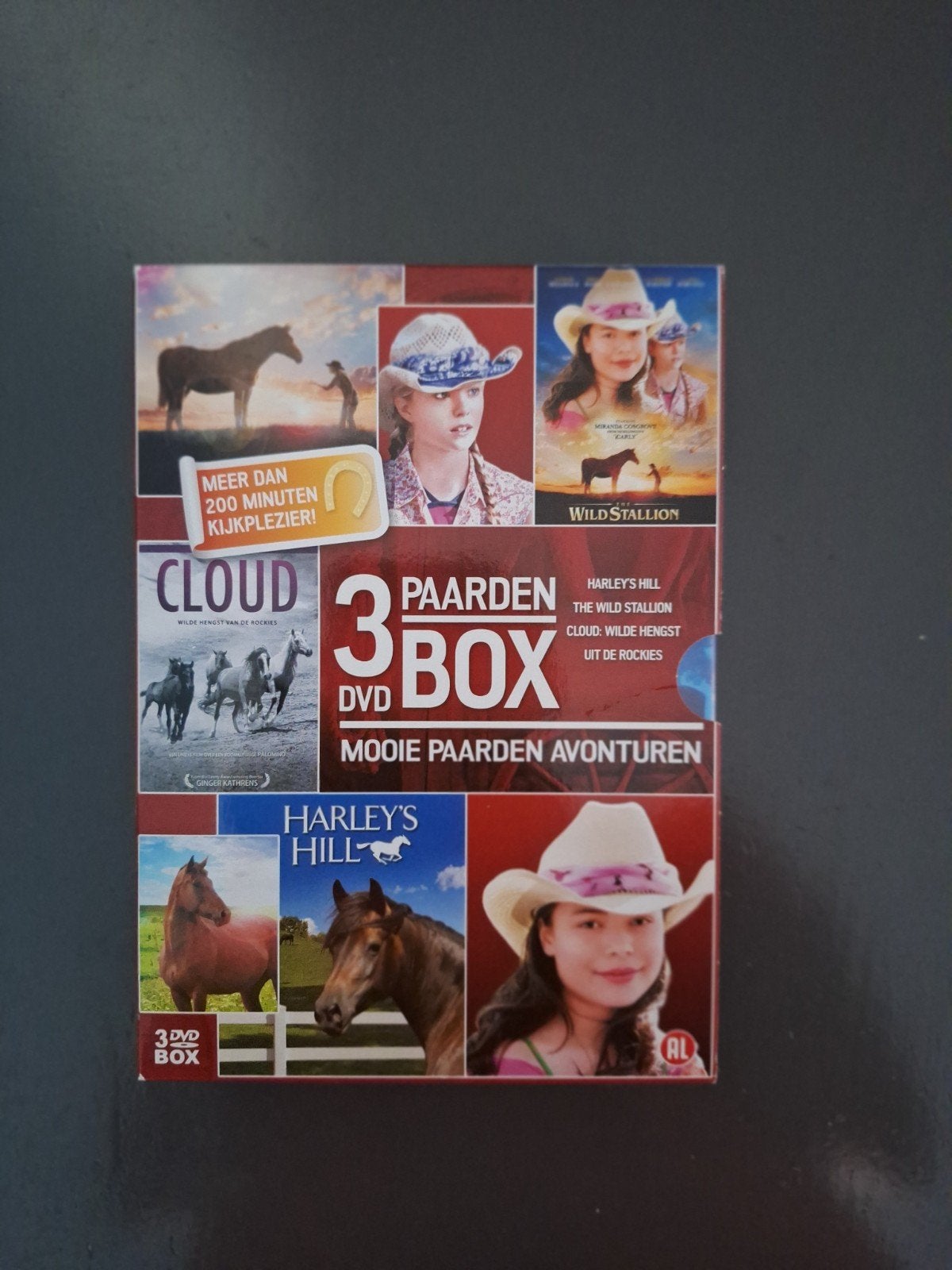 3 dvdbox paardenfilms The Wild Stallion, Cloud, Harleys hill, Alle leeftijden, Ophalen of Verzenden, Zo goed als nieuw, Dieren