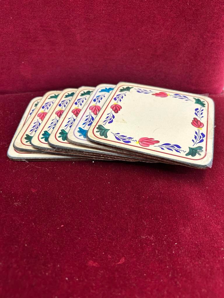 Boerenbont onderzetters, 6 stuks, Gebruikt, Div, Ophalen of Verzenden, Div