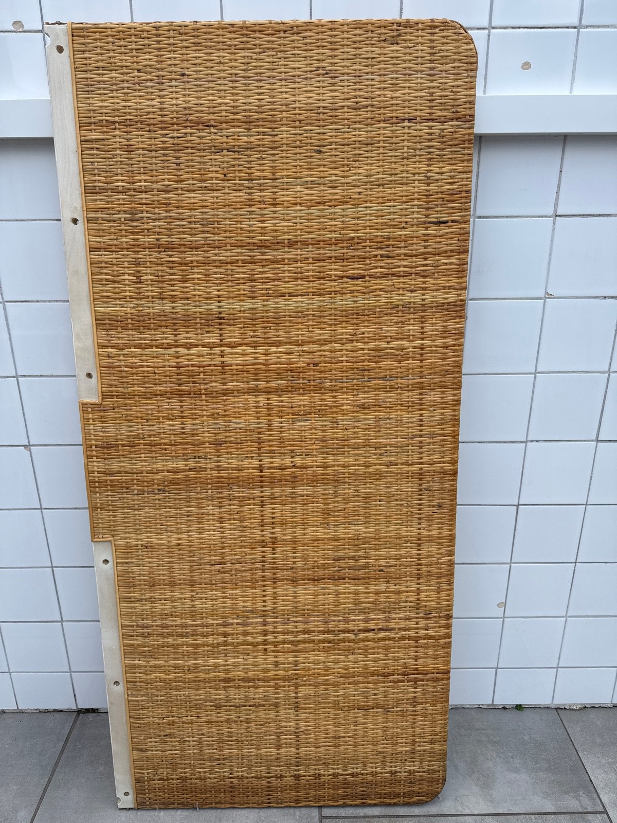 IKEA DELAKTIG rotan achterwand voor tweepersoonsbed, Overige materialen, Gebruikt, Bruin, Tweepersoons