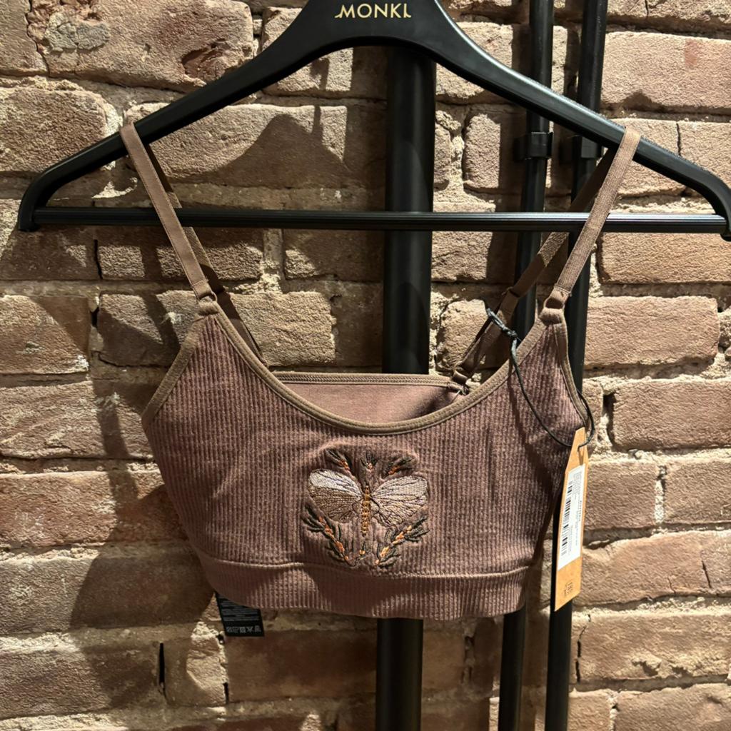 Griffinfly Embroidered Seamless Bralet S/M, Ophalen of Verzenden, Zo goed als nieuw, Bruin, Korte mouw