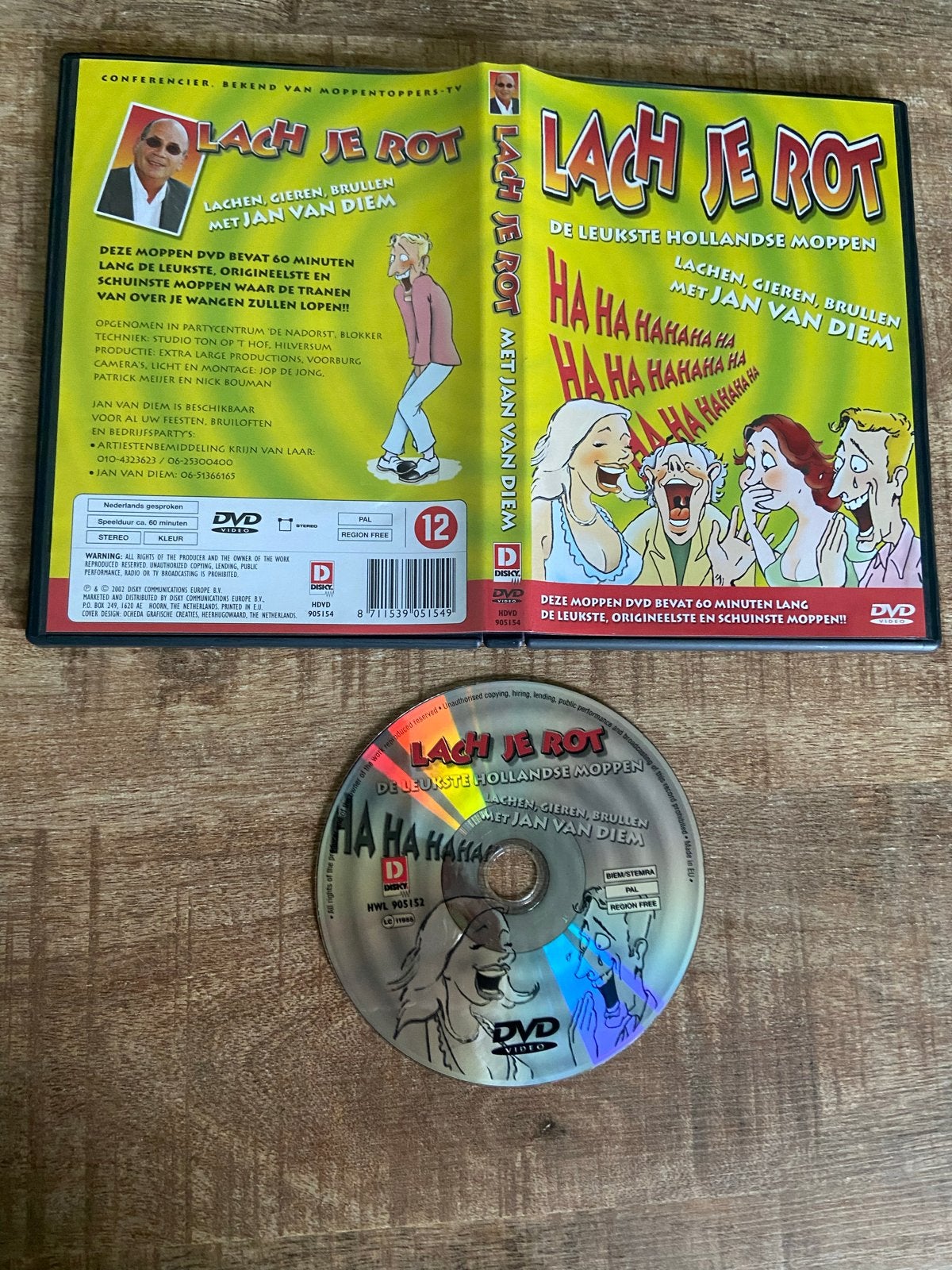 Lach Je Rot - Hollandse Moppen met Jan Van Diem, Overige artiesten, Gebruikt, Verzamelbox of complete uitgave, Vanaf 12 jaar