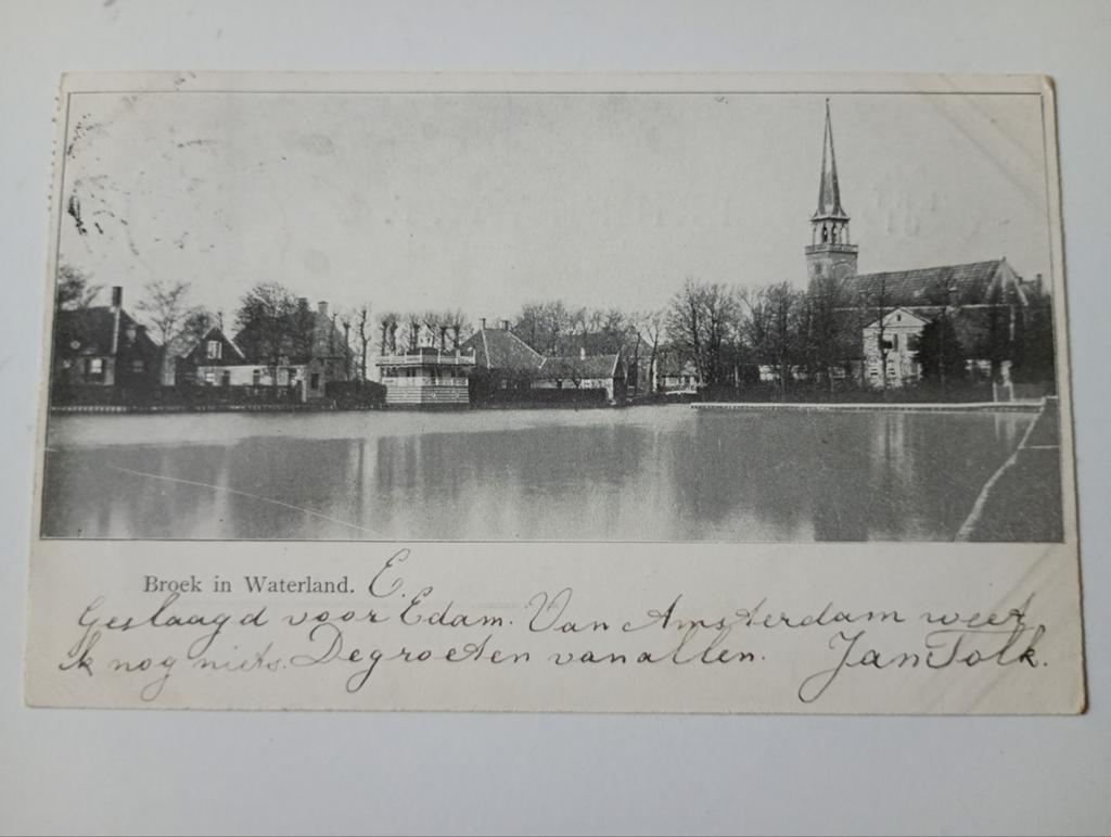 Broek in Waterland 1901, Ophalen of Verzenden, Voor 1920, Gelopen, Noord-Holland