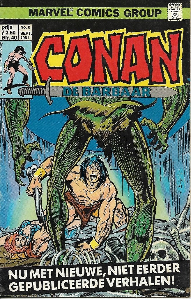 Conan De Barbaar - Nr.8: De nacht van het monsterbeeld, Eén stripboek, Ophalen of Verzenden, Gelezen
