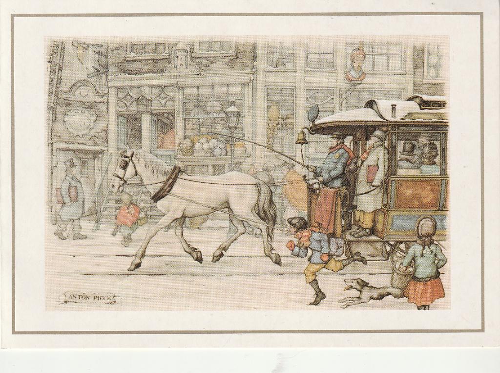 Kaart van Anton Pieck, Ophalen of Verzenden, 1980 tot heden, Gelopen, Feest(dag)