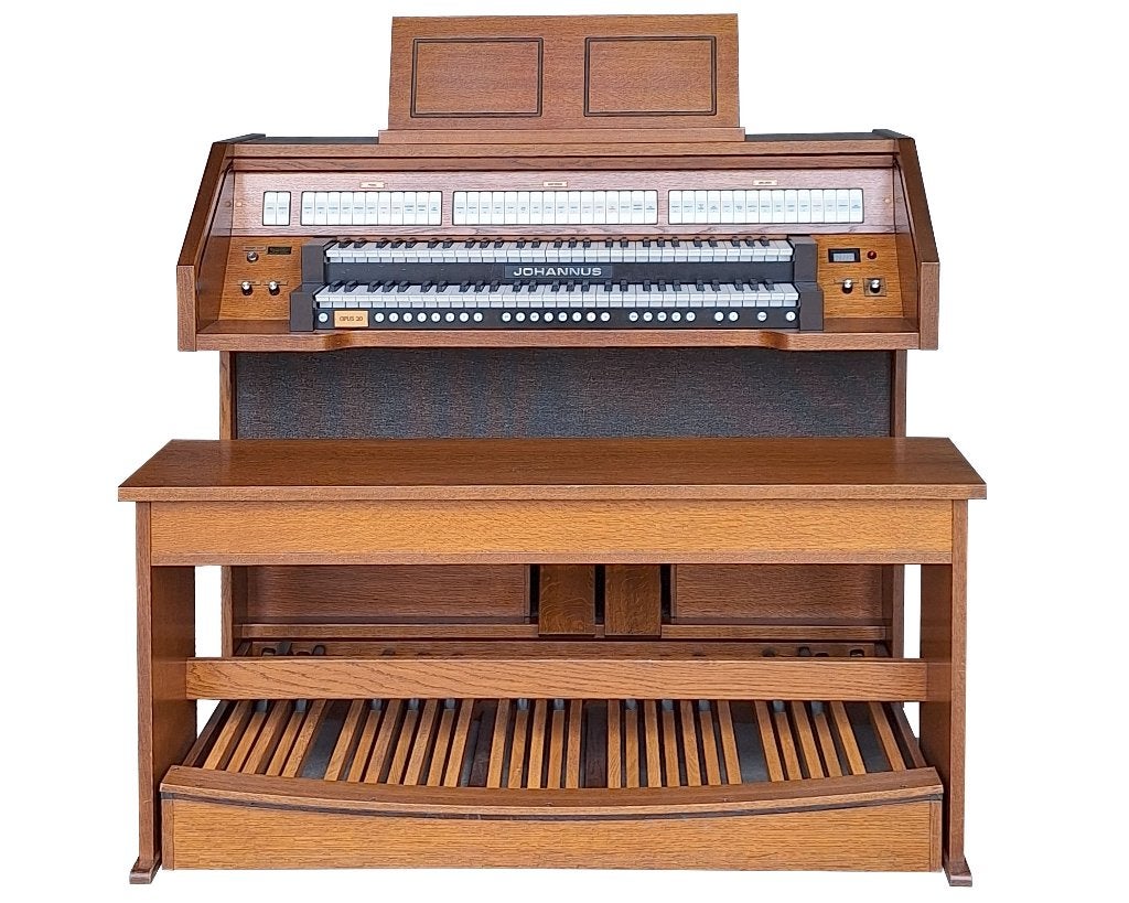 JOHANNUS OPUS 20 donker eiken, Ophalen, Zo goed als nieuw, 2 klavieren, Orgel