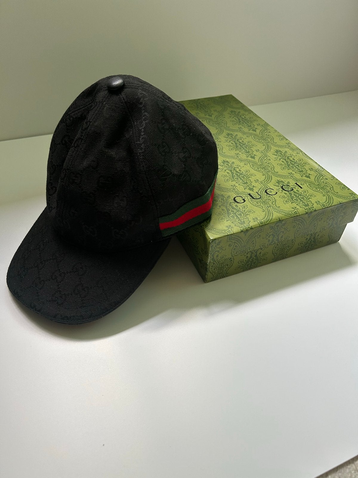 Gucci GG Canvas Baseballpet met Webdetail, Kleding | Heren, Verzenden, Zo goed als nieuw, One size fits all, Pet