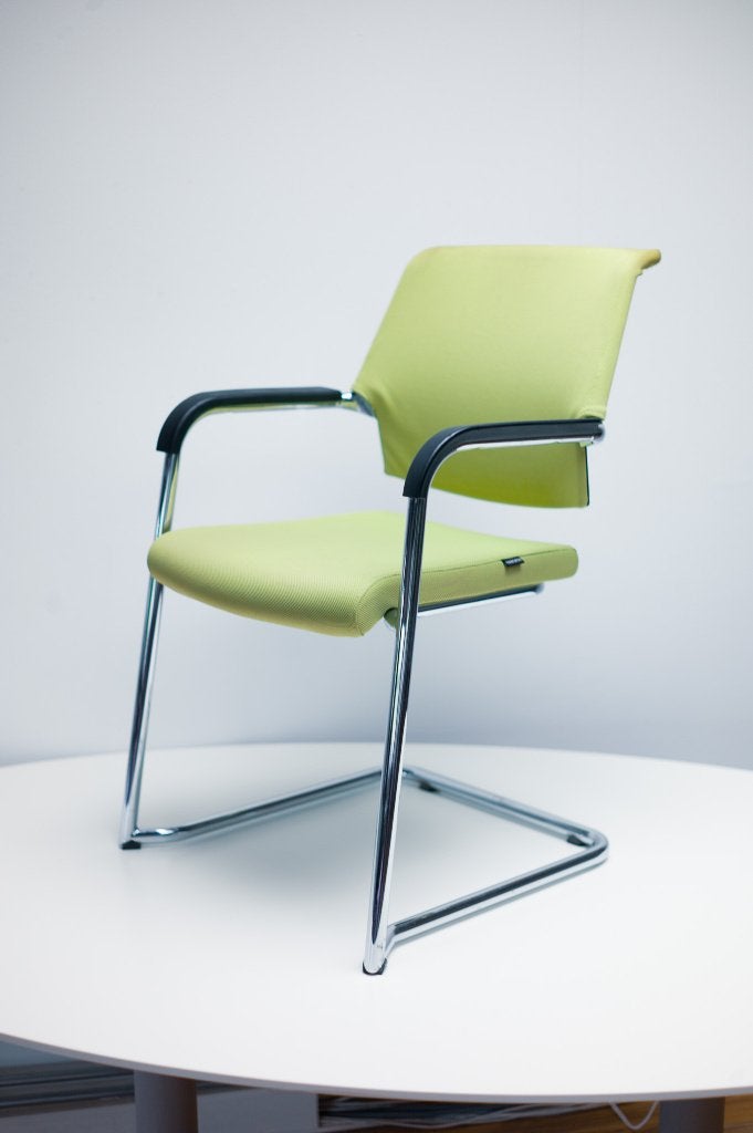 18 Haworth vergaderstoelen lime, Ophalen, Gebruikt, Overige kleuren, Stof