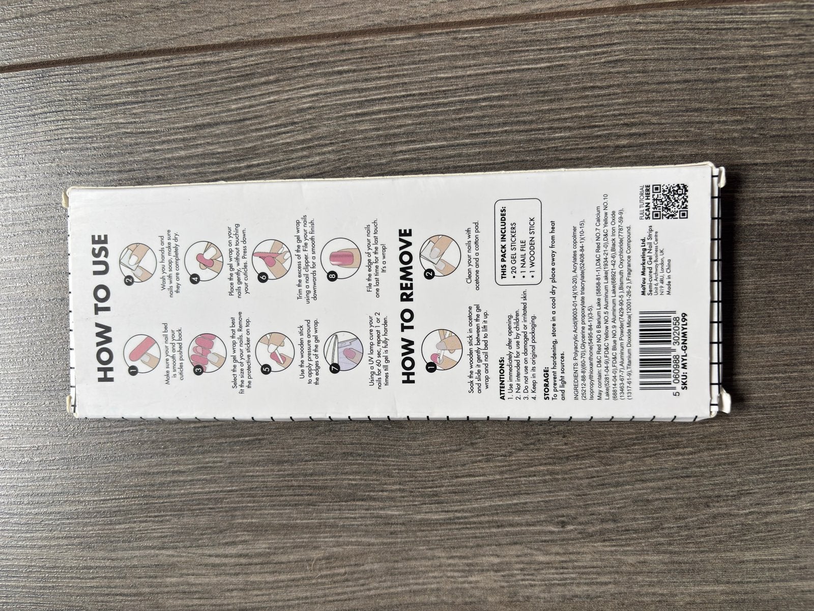 Moyou London Gel Nagellak Strips - Femme Fatale Rood, Verzenden, Nieuw, Overige typen