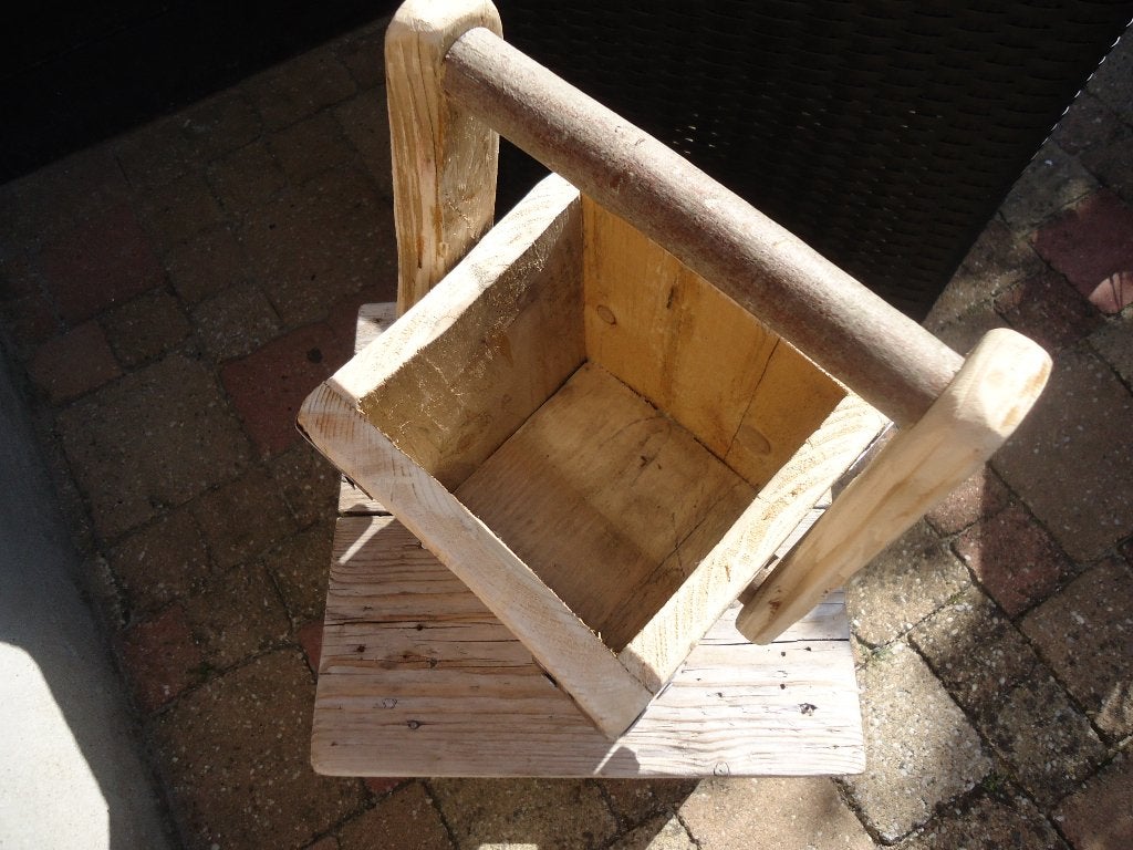 houten decoratie - vintages - brocante - stoer rijstbakje, Ophalen of Verzenden