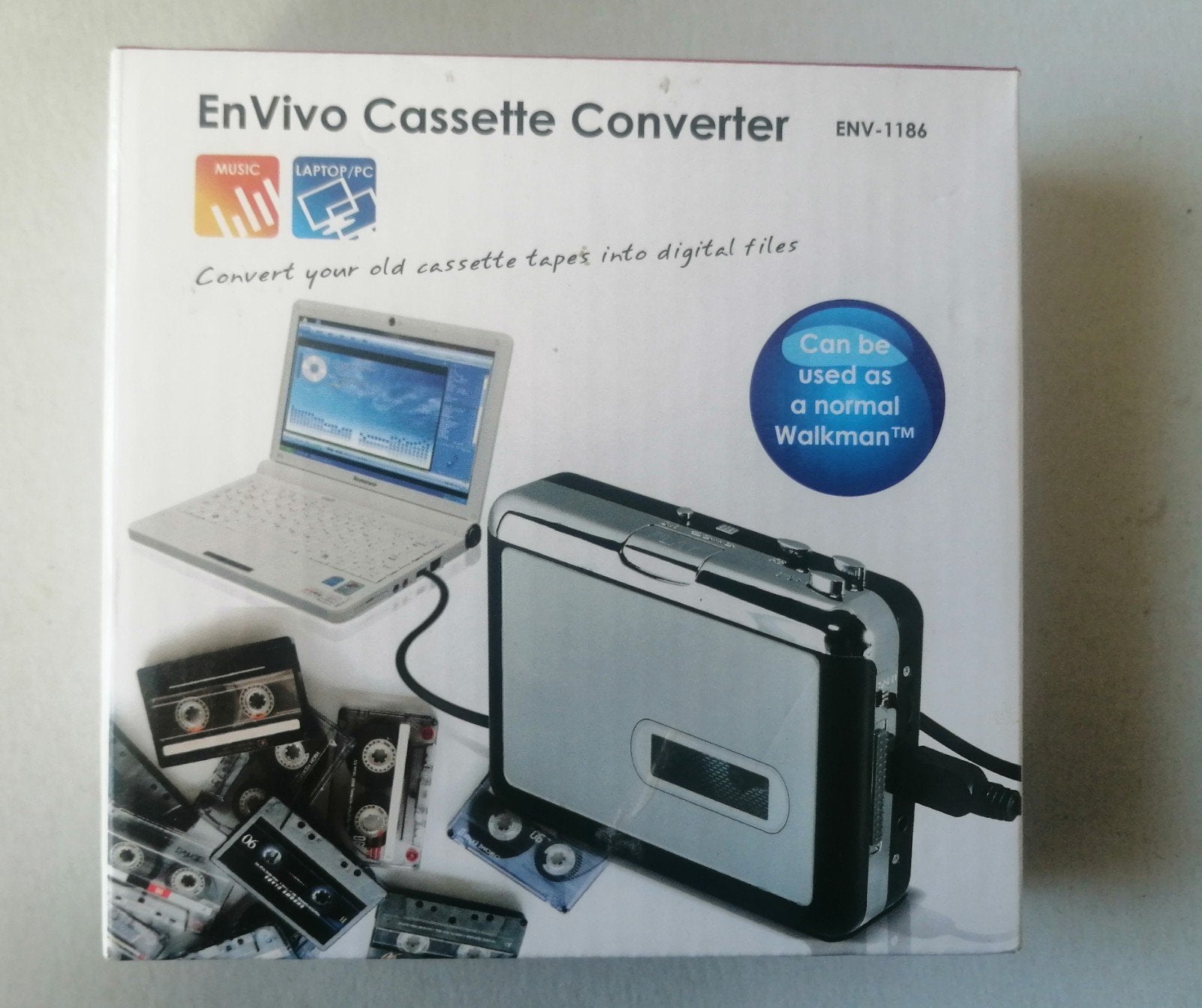 EnVivo Cassette Converter - Digitaliseer uw cassettes, Ophalen of Verzenden, Nieuw