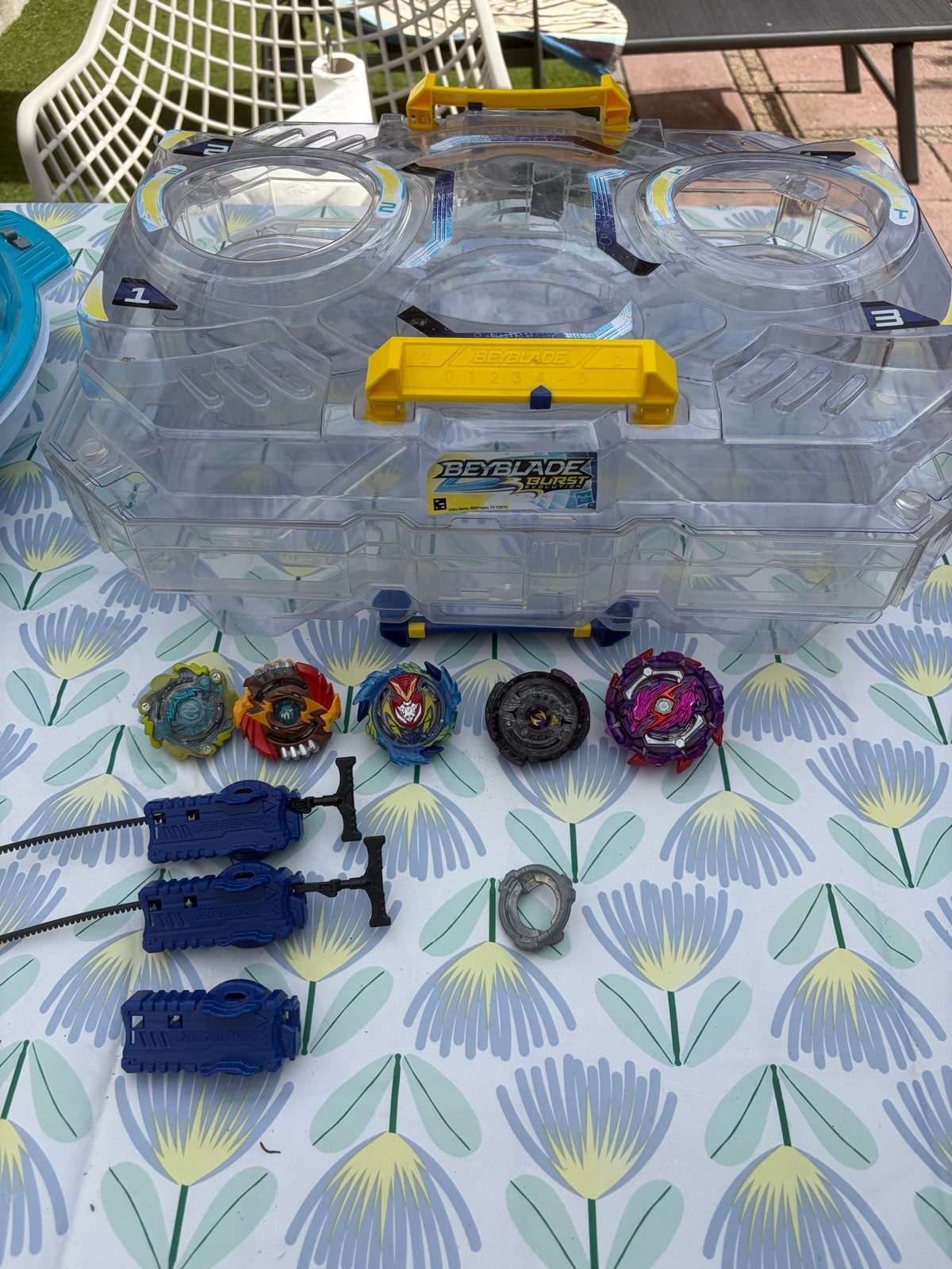 Beyblade Burst Evolution Battle Set met 5 Beyblades, Ophalen of Verzenden, Gebruikt, Jongen of Meisje