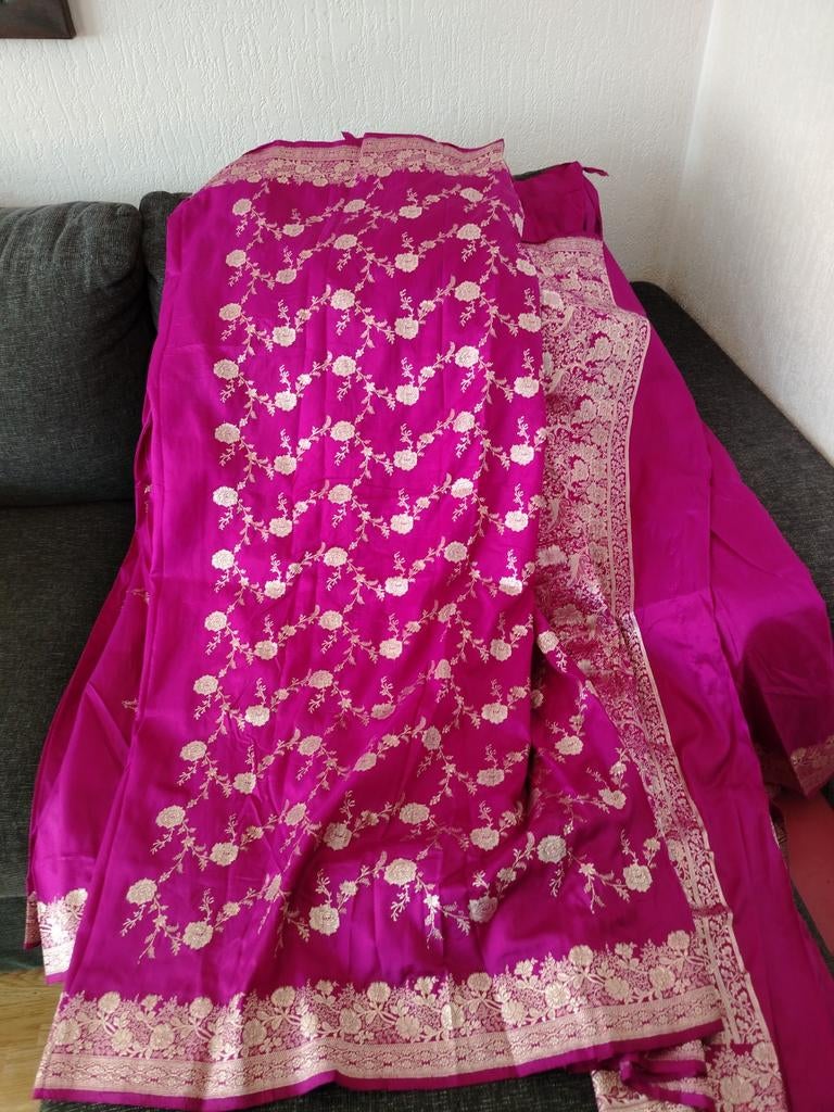 Indian zijde Sarri bewereket met Zijde daard, Ophalen of Verzenden, Nieuw, Overige typen