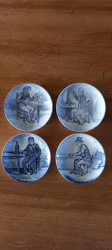 Delfts blauwe bordjes Boch, Antiek en Kunst, Curiosa en Brocante, Ophalen