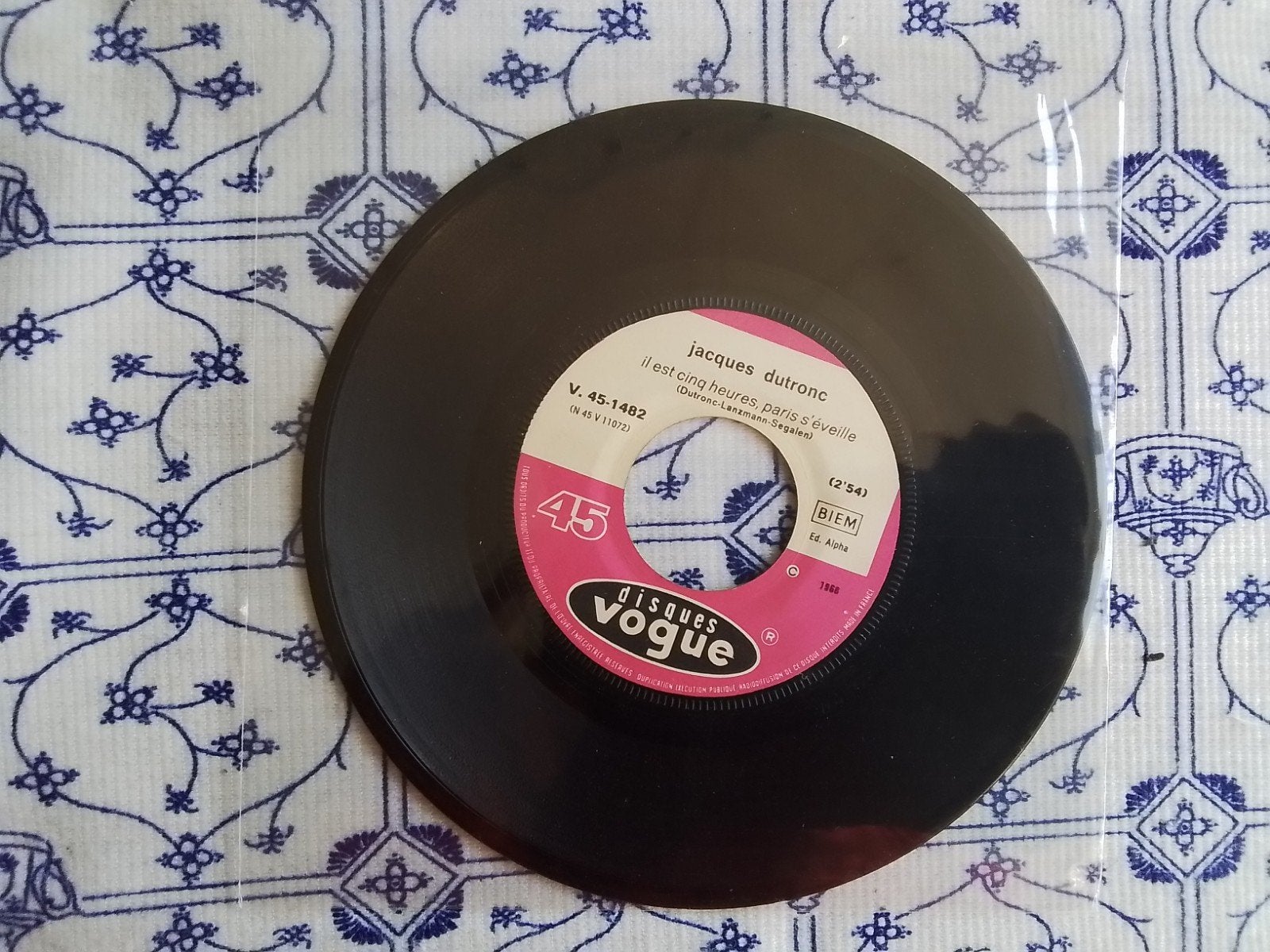 Jacques dutronc        Il est heures, paris s'éveille, Ophalen of Verzenden, Zo goed als nieuw, 7 inch, Pop