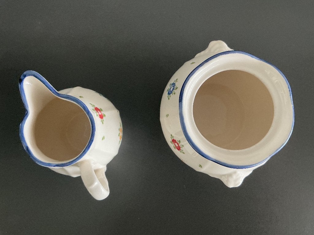 Zeller petit rose melk en suikerpot, Keramiek, Overige typen, Ophalen of Verzenden, Zo goed als nieuw