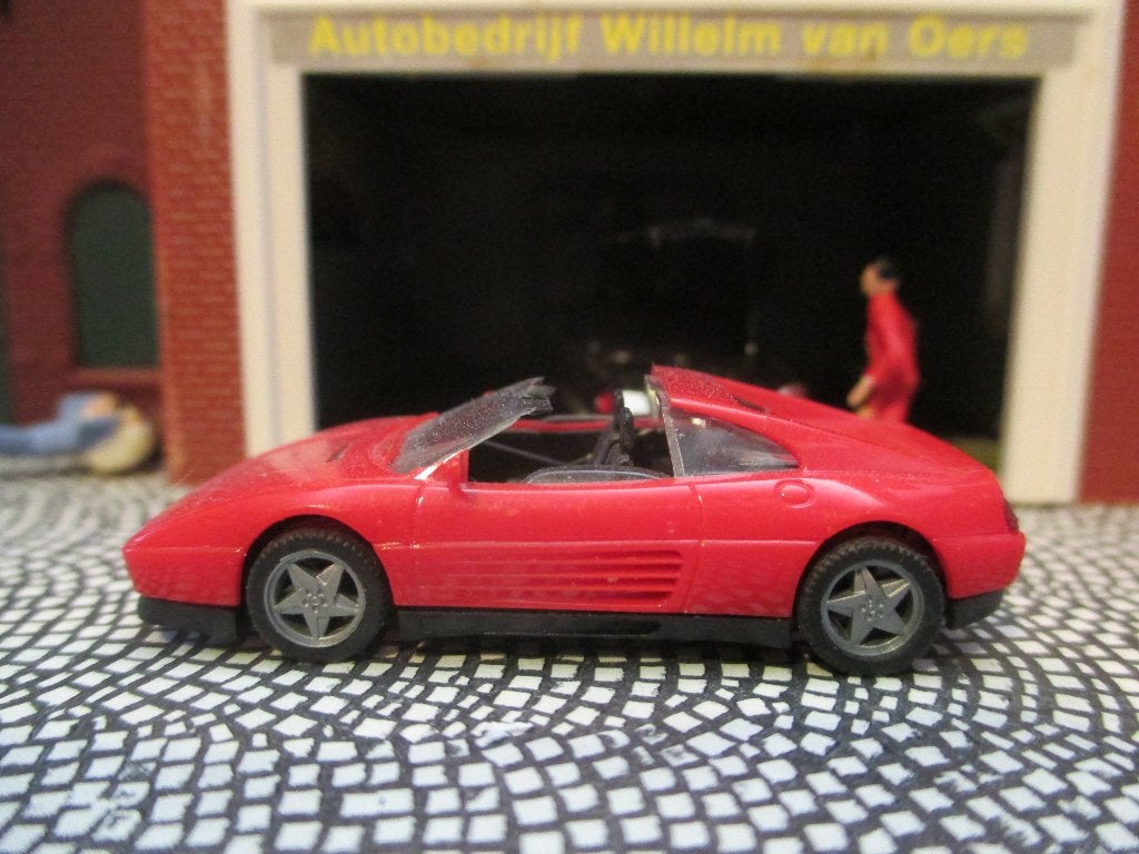 Ferrari 348TS - Herpa rood, Ophalen of Verzenden, Zo goed als nieuw, Auto, Herpa