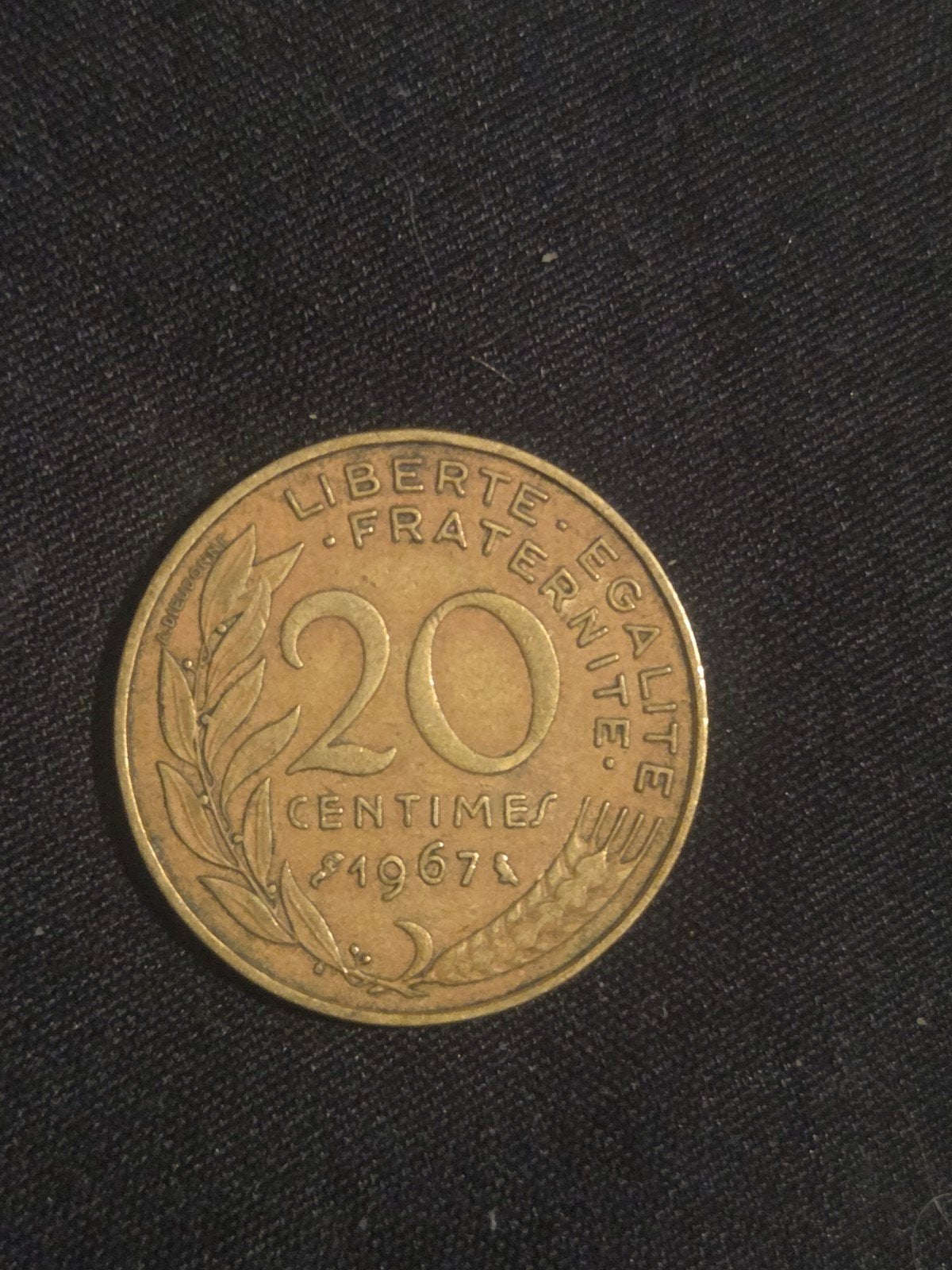 Franse 20 Centimes munt 1967, Ophalen of Verzenden