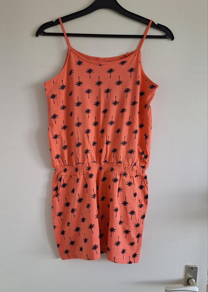 Oranje pyjama jumpsuit/broekpak maat 146-152, Nacht- of Onderkleding, Pepperts!, Meisje, Ophalen of Verzenden