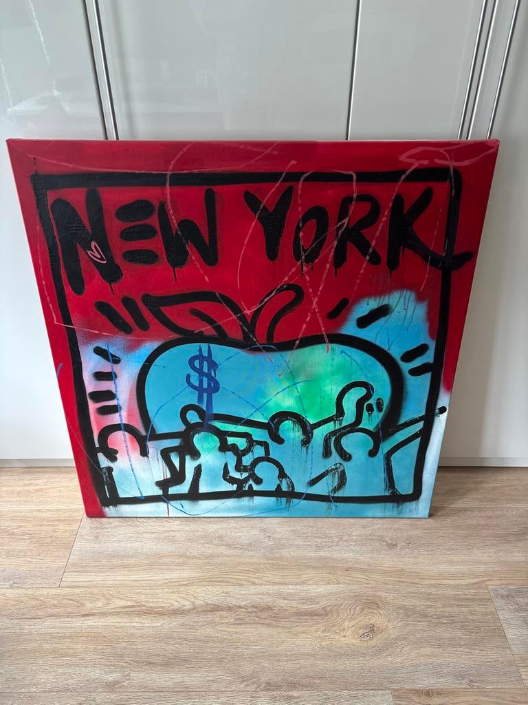 Vrolijk schilderij "NYC Haring $$" van EGHNA (2024), Ophalen of Verzenden