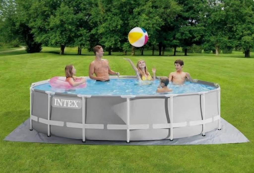 Intex zwembad 457x107 cm met zandfilter en warmtepomp, Ophalen